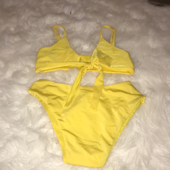 light yellow swimsuit